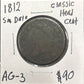 1812 Sm date Classic head cent AG-3 855.3 — Obverse