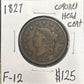 1827 Coronet head cent F-12 940.12 — Obverse