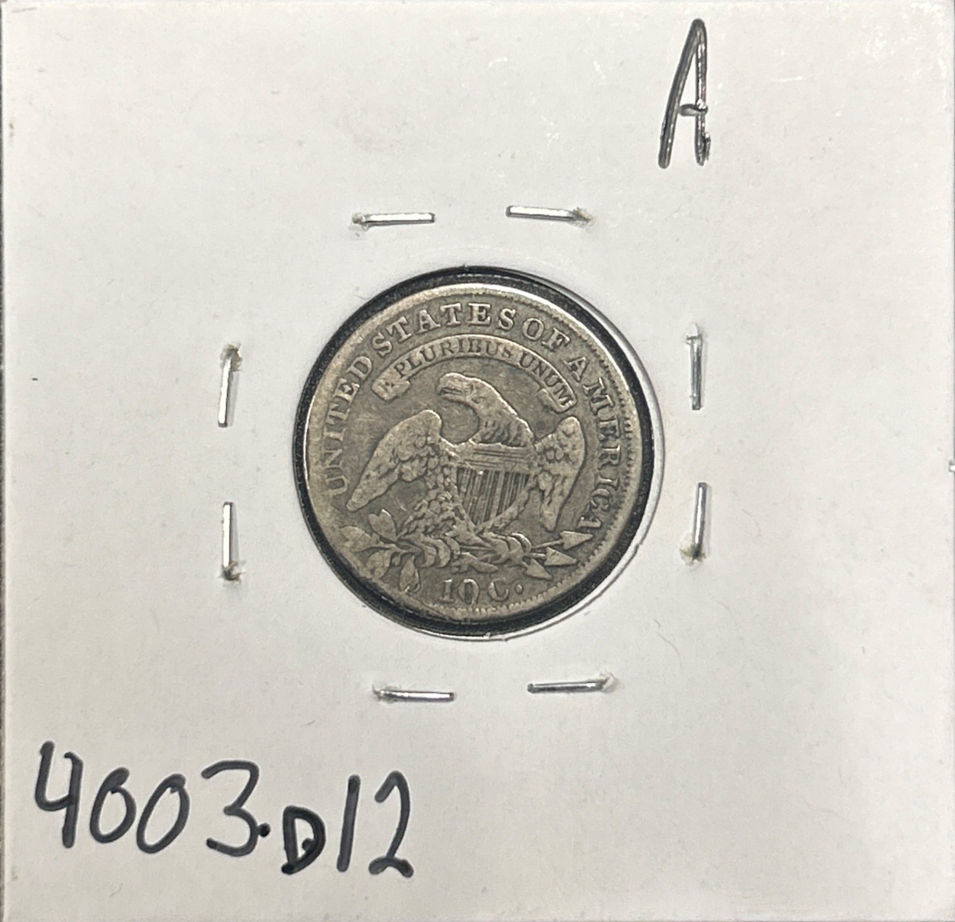 1833 Capped bust dime DF-12 4003.D12 — Reverse