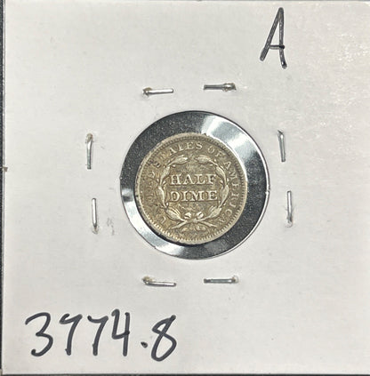 1849 Seated half dime VG-8 3774.8 — Reverse