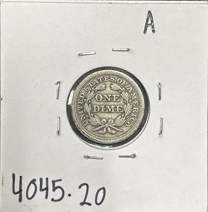 1853 Arrows Seated dime VF-20 4045.20 — Reverse