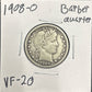 1908-O Barber quarter VF-20 5446.20 — Obverse