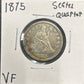 1875 Seated quarter DVF-20 5148.20 — Obverse