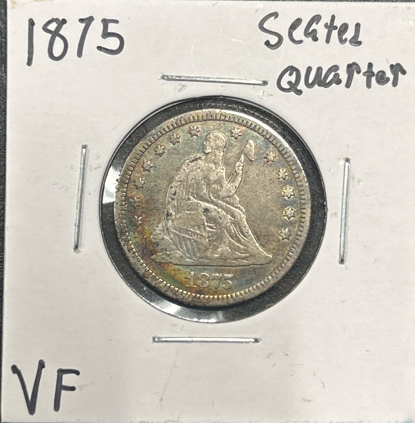 1875 Seated quarter DVF-20 5148.20 — Obverse
