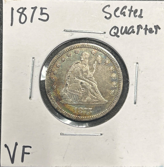 1875 Seated quarter DVF-20 5148.20 — Obverse