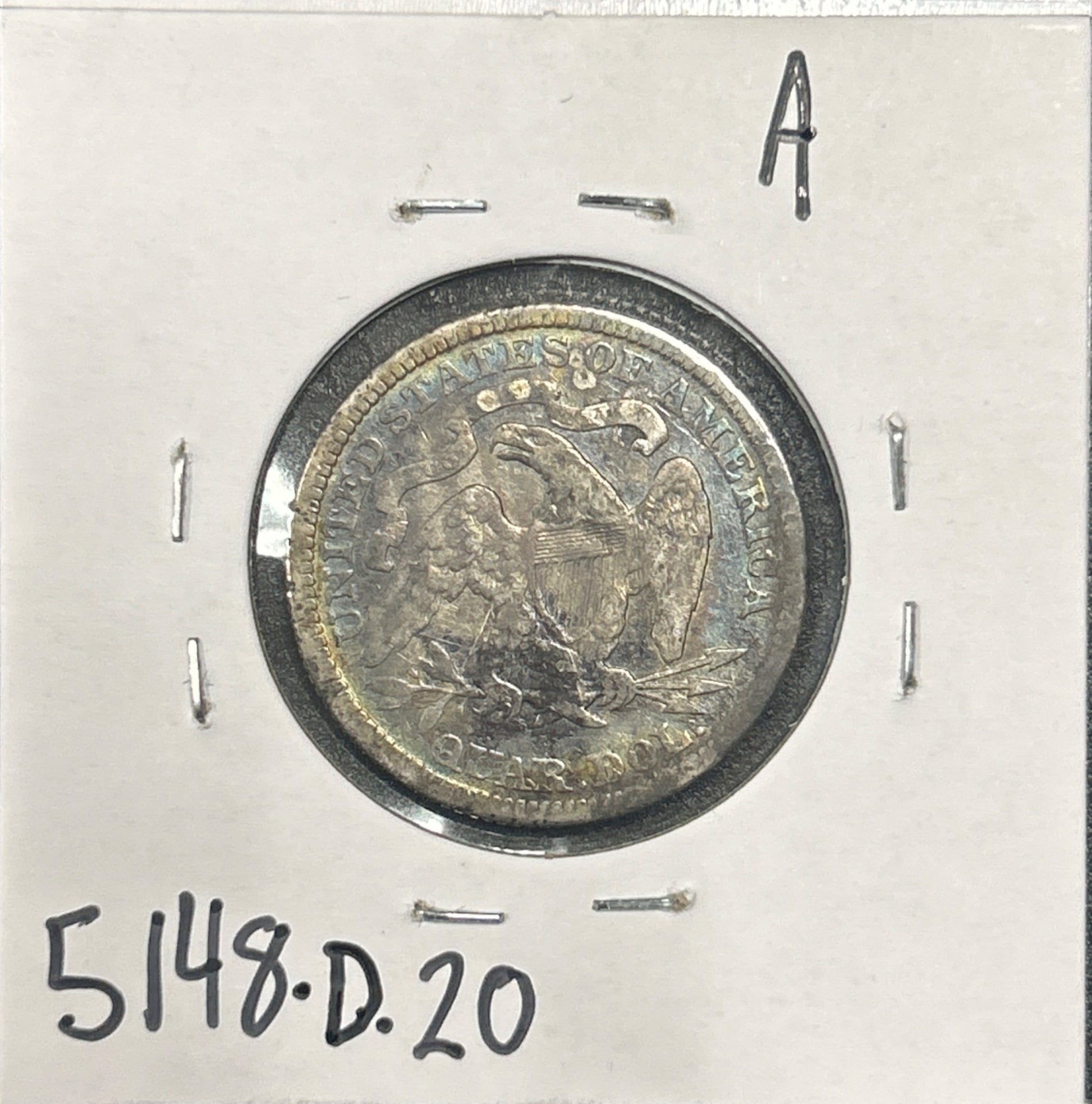 1875 Seated quarter DVF-20 5148.20 — Reverse