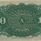 10¢ Fourth Issue Fractional Currency Fr. 1259 – Bust Of Liberty Note YKX5 — Reverse