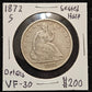 1872-S Seated Liberty Half Dollar VF30 Details 6362.30-A — Obverse