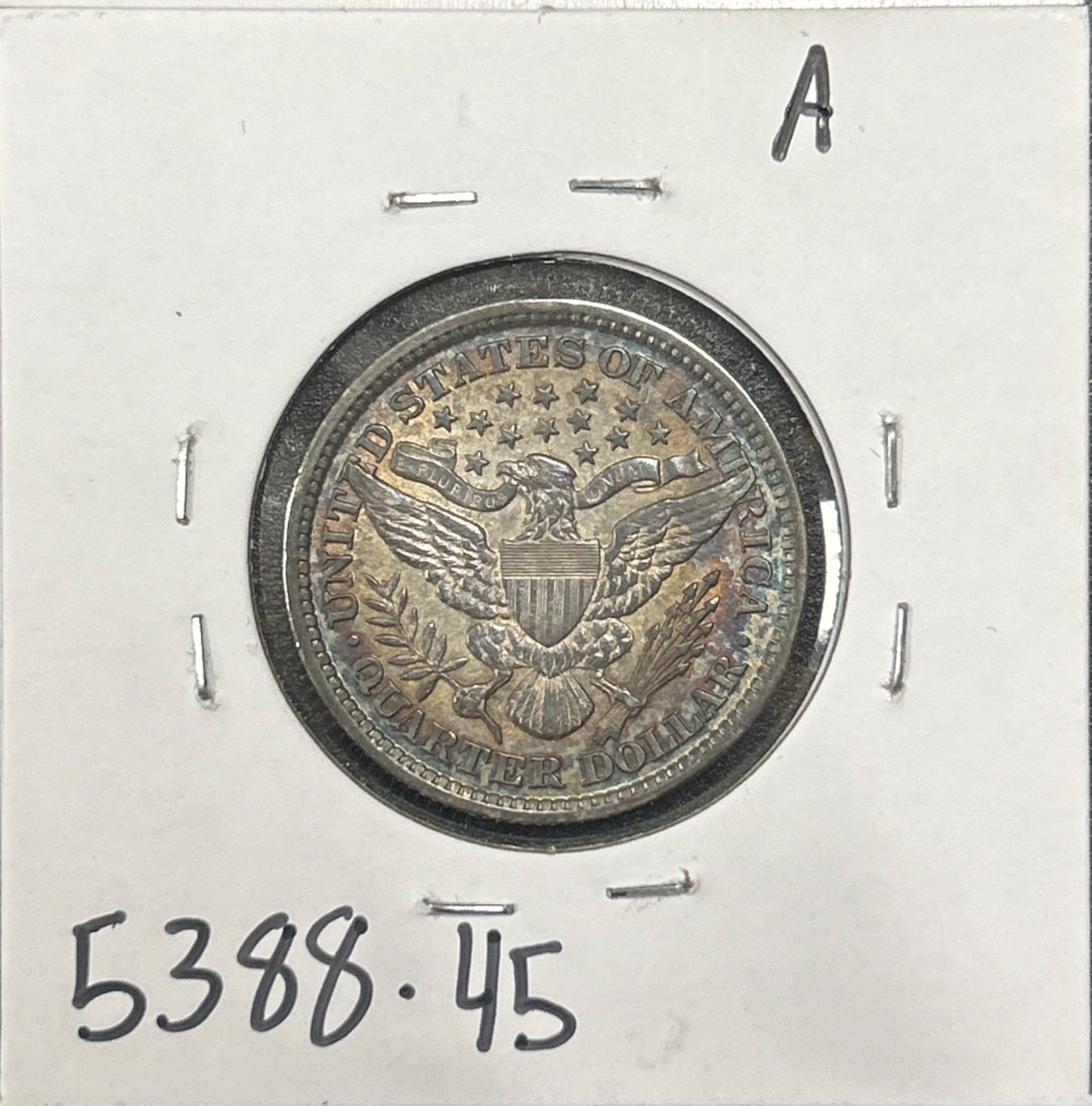 1892 Barber Quarter XF-45 5388.45-A — Reverse