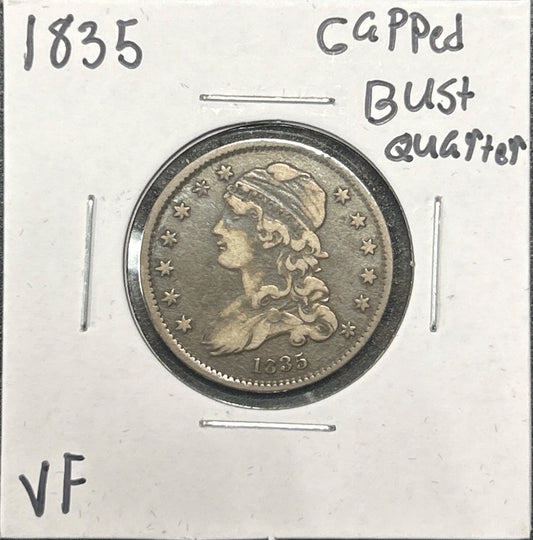 1835 Capped Bust Quarter 5090.D25-A — Obverse