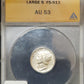 1941 S Mercury Dime Large S AU 53 ANACS 375859.53-00503253051114641000 — Obverse