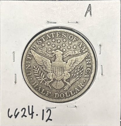 1914-S Barber Half 6624.12-A — Reverse