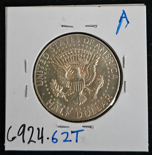 1968-D Kennedy Half Dollar Light Rim Toning MS62 6924.62T-A — Reverse