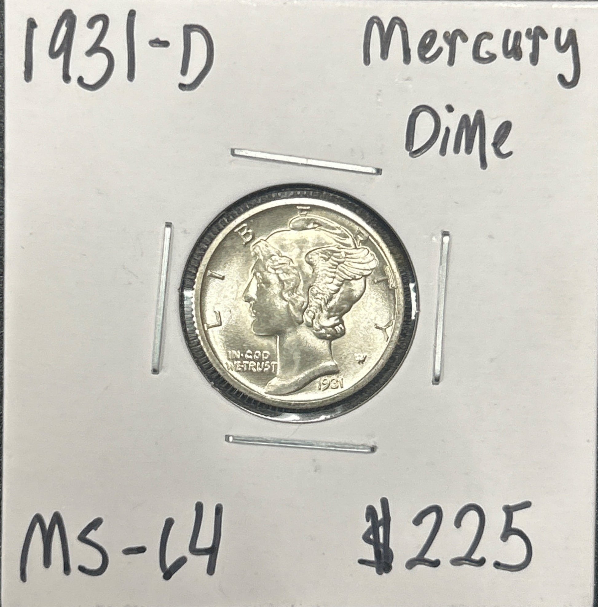1931-D Mercury Dime 4573.64-A — Obverse