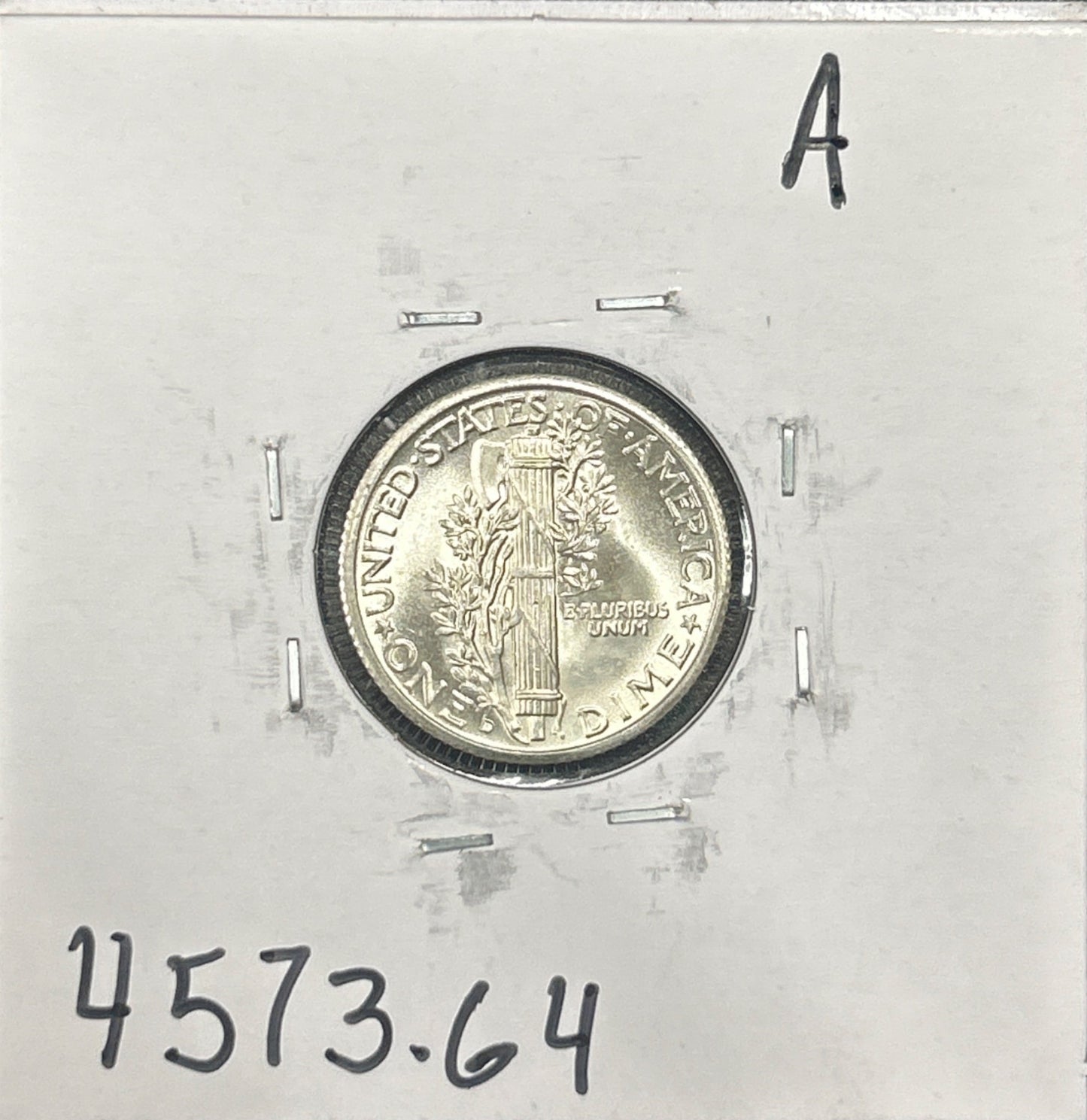 1931-D Mercury Dime 4573.64-A — Reverse