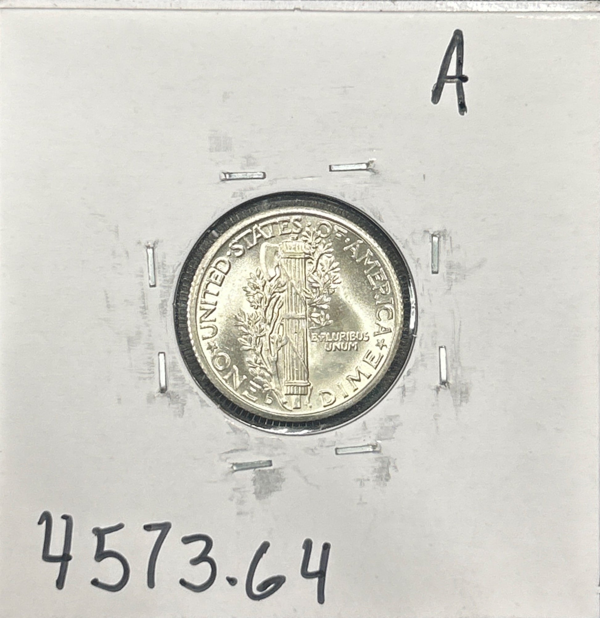1931-D Mercury Dime 4573.64-A — Reverse