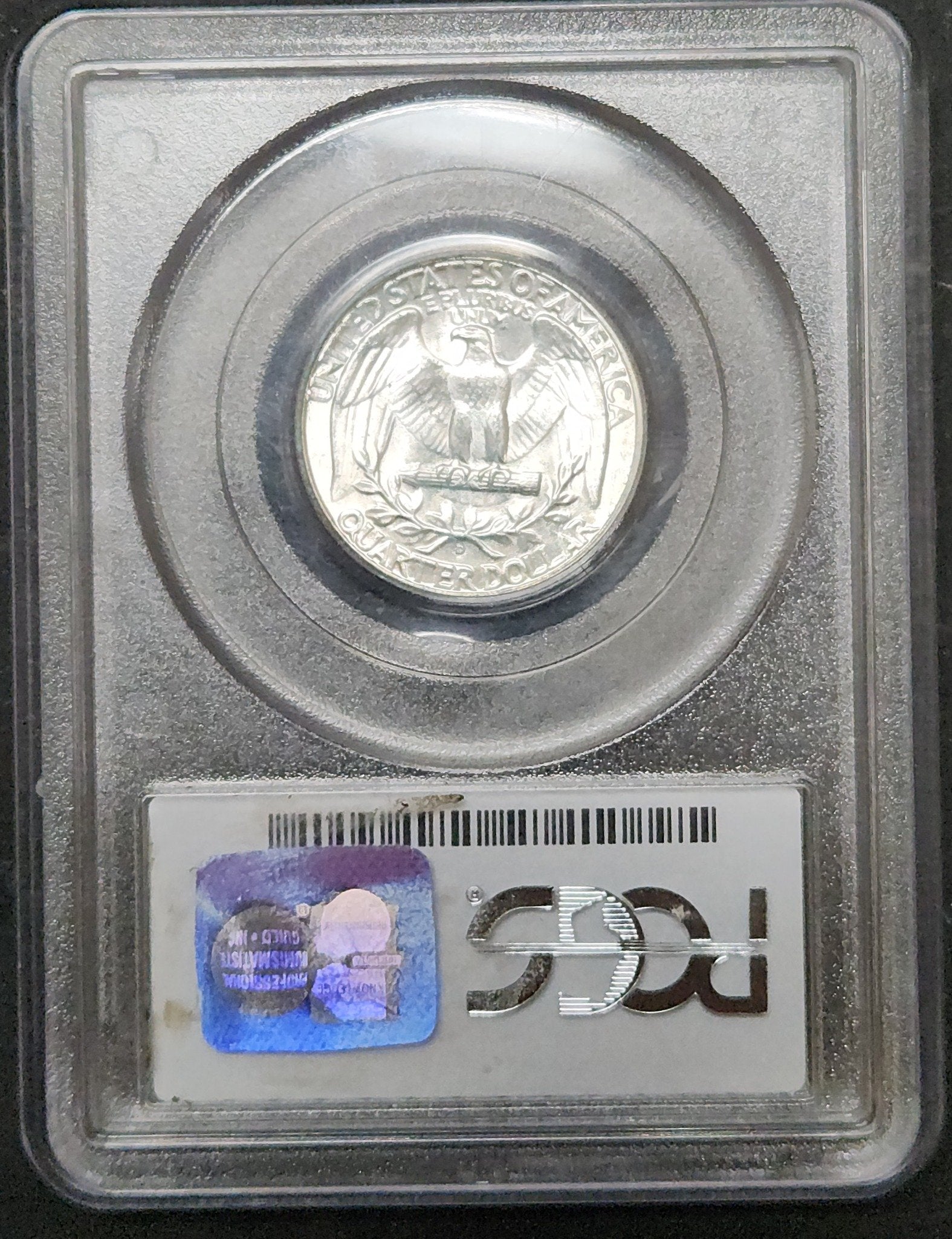 1937 D Washington Quarter Silver MS 65 PCGS 5654.65-0058046507773220 — Reverse
