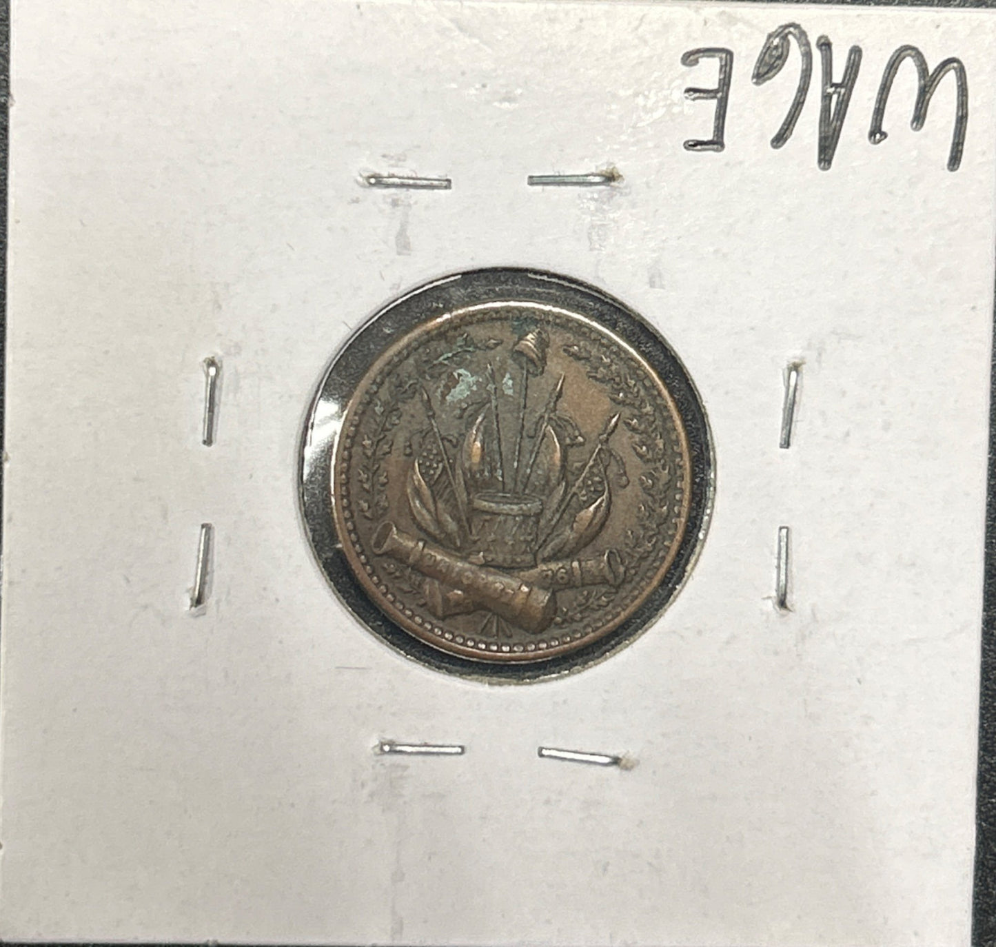 Our Country Civil War Token WA6E — Reverse