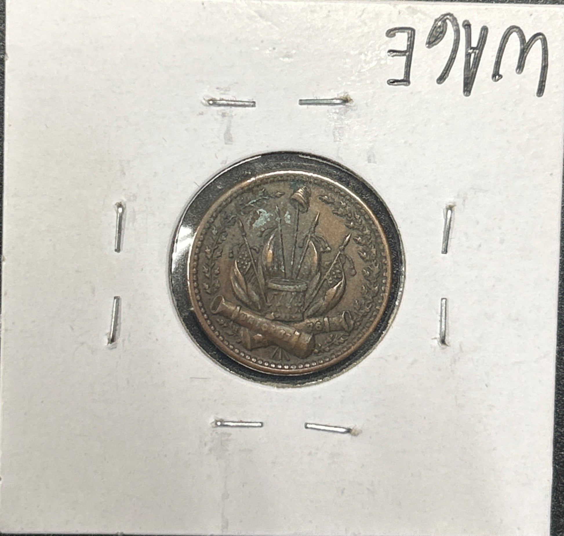 Our Country Civil War Token WA6E — Reverse