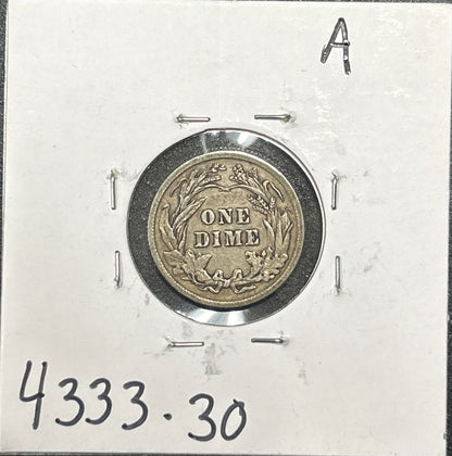 1904 Barber Dime 4333.30-A — Reverse