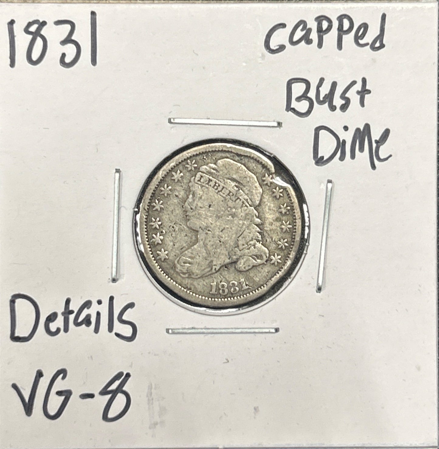1831 Capped Bust Dime 3999.D8-A — Obverse