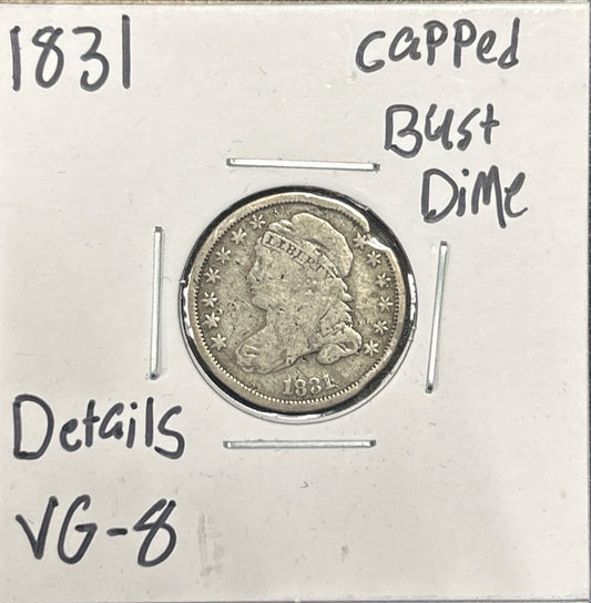 1831 Capped Bust Dime 3999.D8-A — Obverse