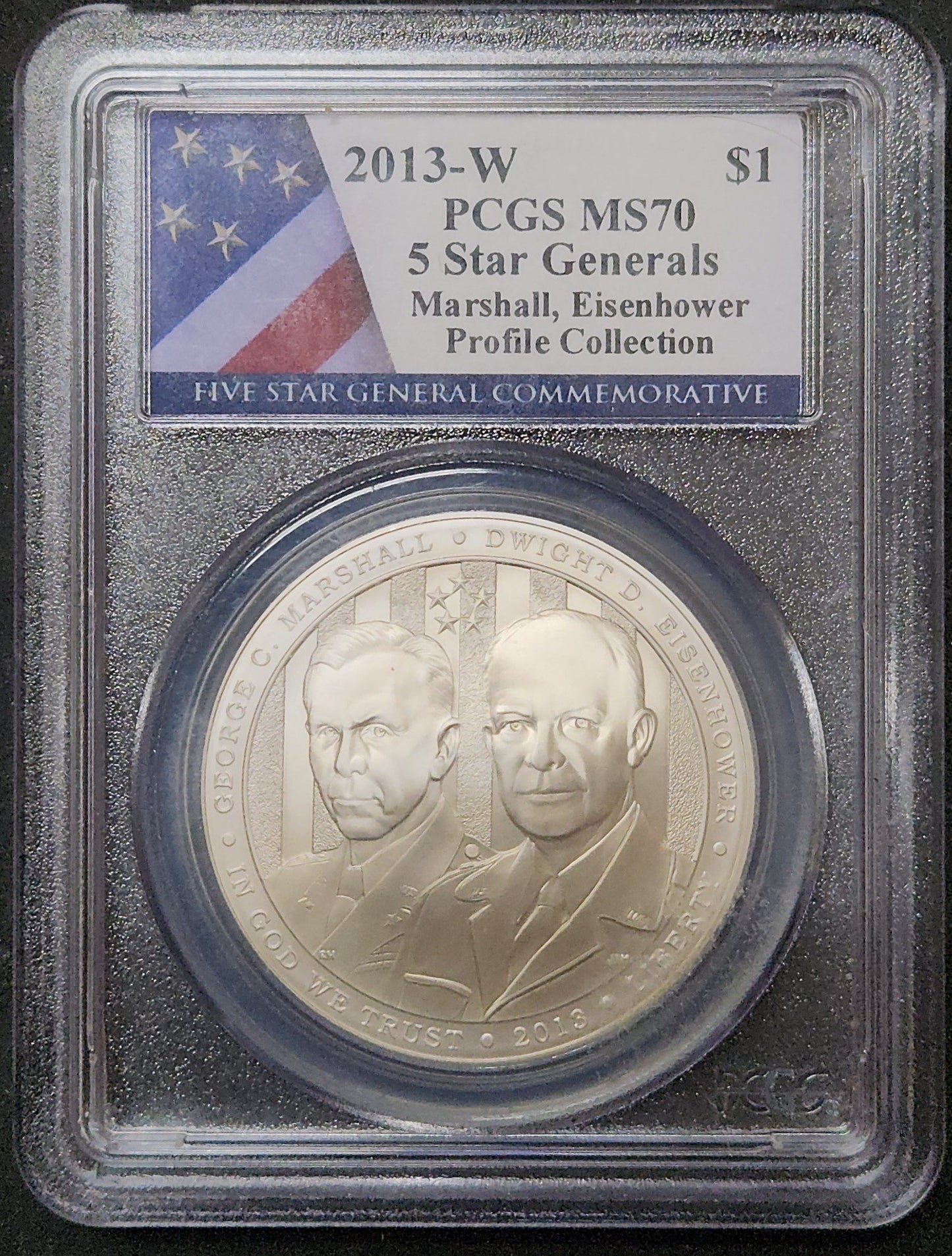 2013 5-Star Generals Commemorative Profile Collection MS 70 PCGS 71489.70-5303397031311219 — Obverse