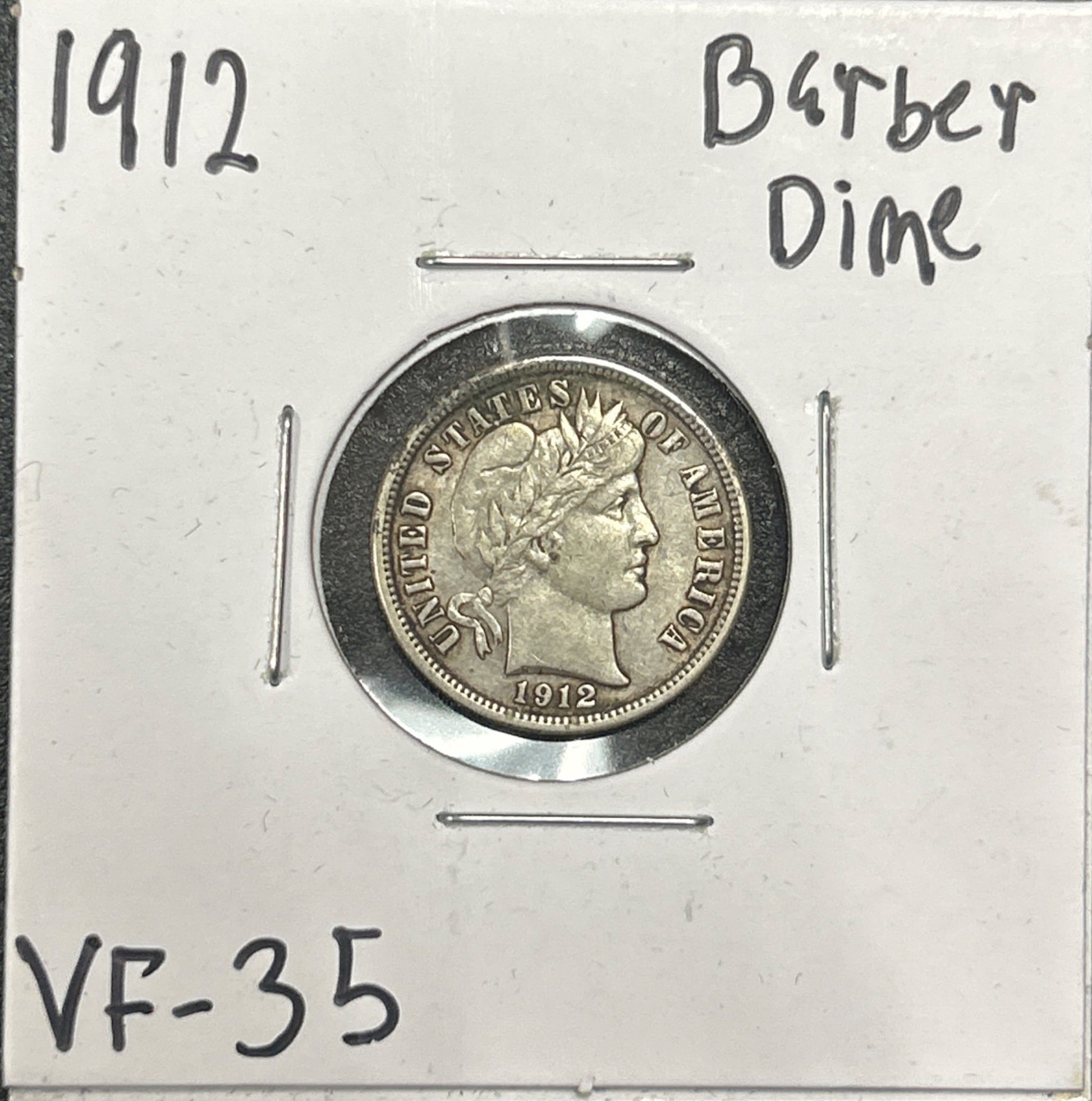 1912 Barber Dime 4341.35-A — Obverse