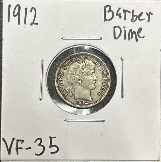 1912 Barber Dime 4341.35-A — Obverse