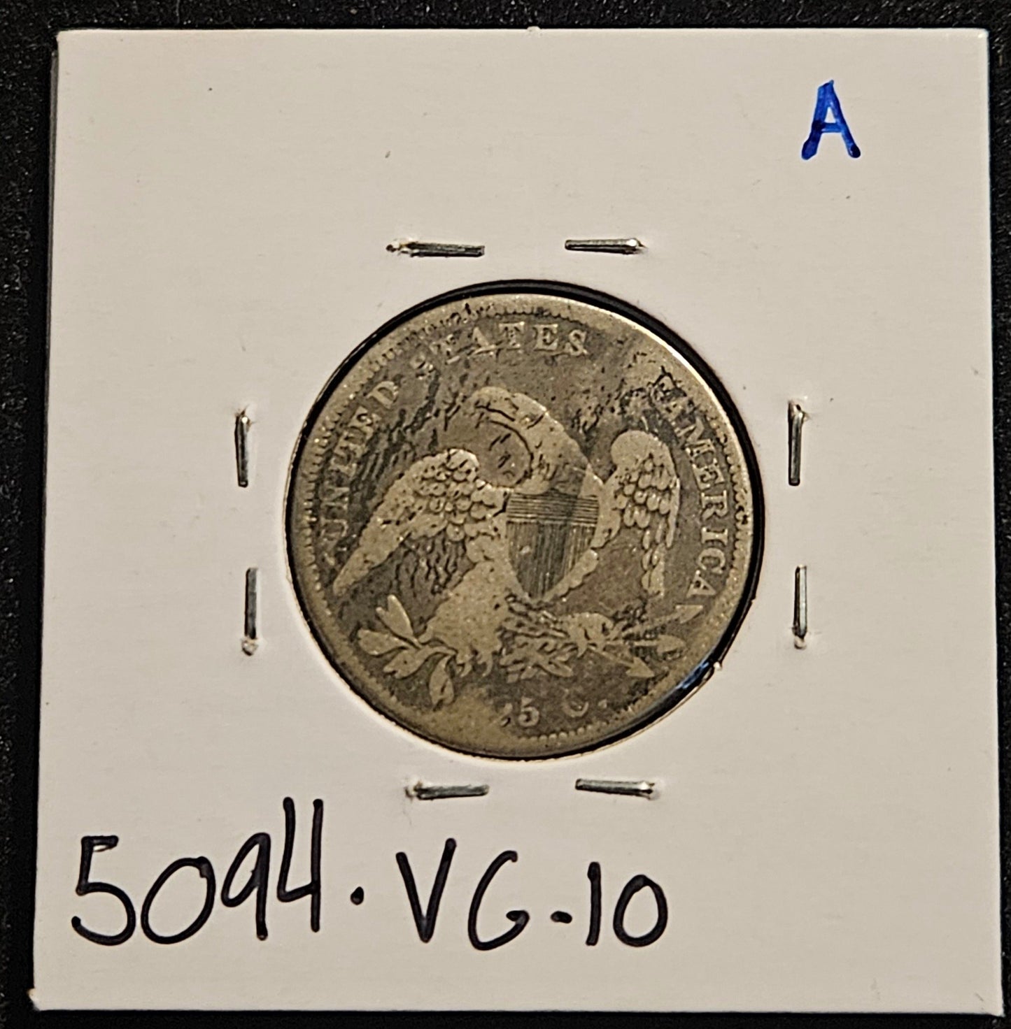 1837 Capped Bust Half Dollar Very Good Details — Reverse