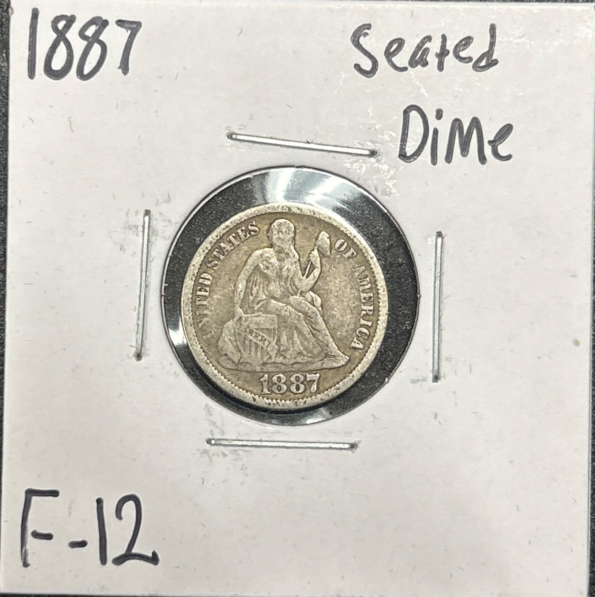 1887 Seated Dime 4083.12-A — Obverse