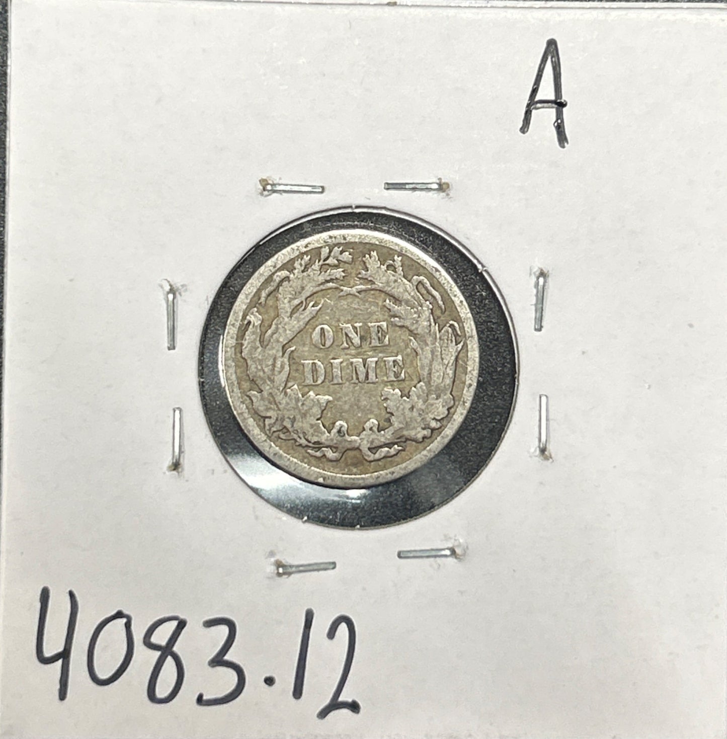 1887 Seated Dime 4083.12-A — Reverse