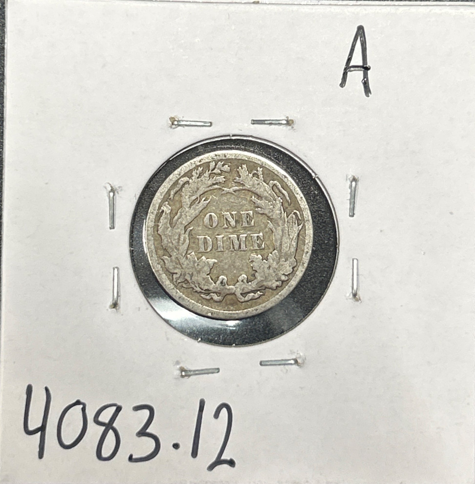 1887 Seated Dime 4083.12-A — Reverse