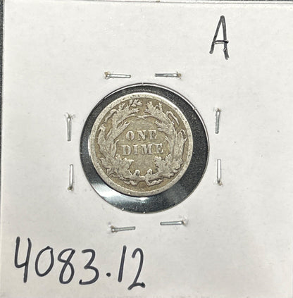 1887 Seated Dime 4083.12-A — Reverse