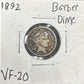 1892 Barber Dime 4321.20-A — Obverse