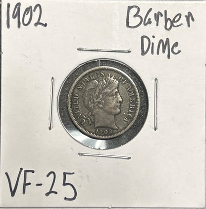 1902 Barber Dime 4331.25-A — Obverse