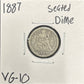 1887 Seated Dime 4083.10-A — Obverse
