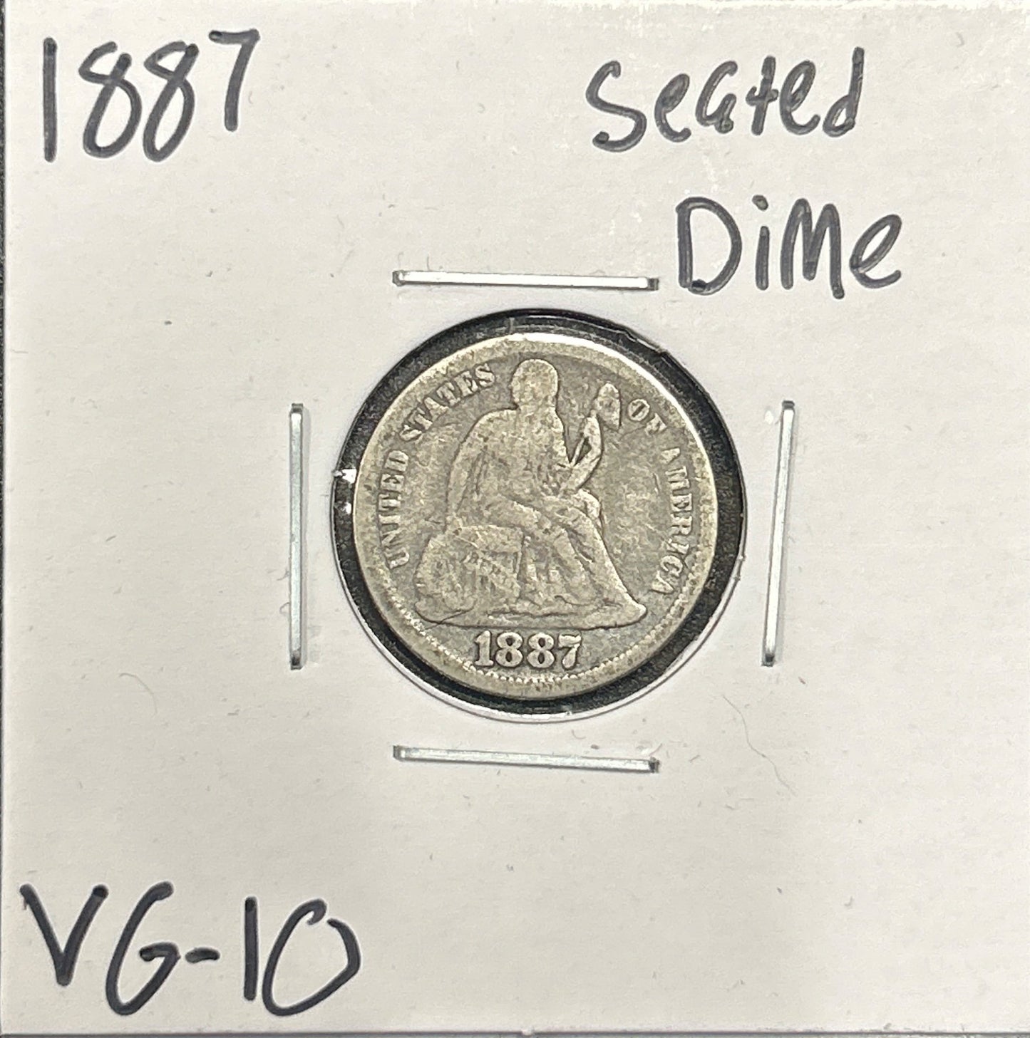 1887 Seated Dime 4083.10-A — Obverse