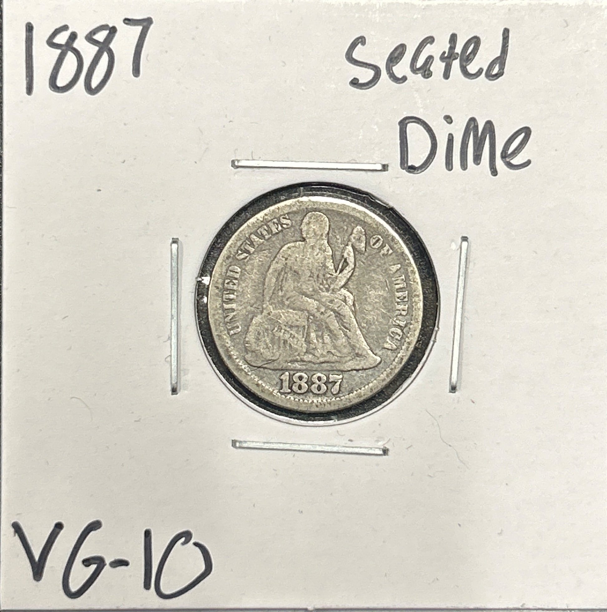 1887 Seated Dime 4083.10-A — Obverse