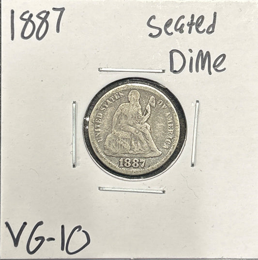 1887 Seated Dime 4083.10-A — Obverse