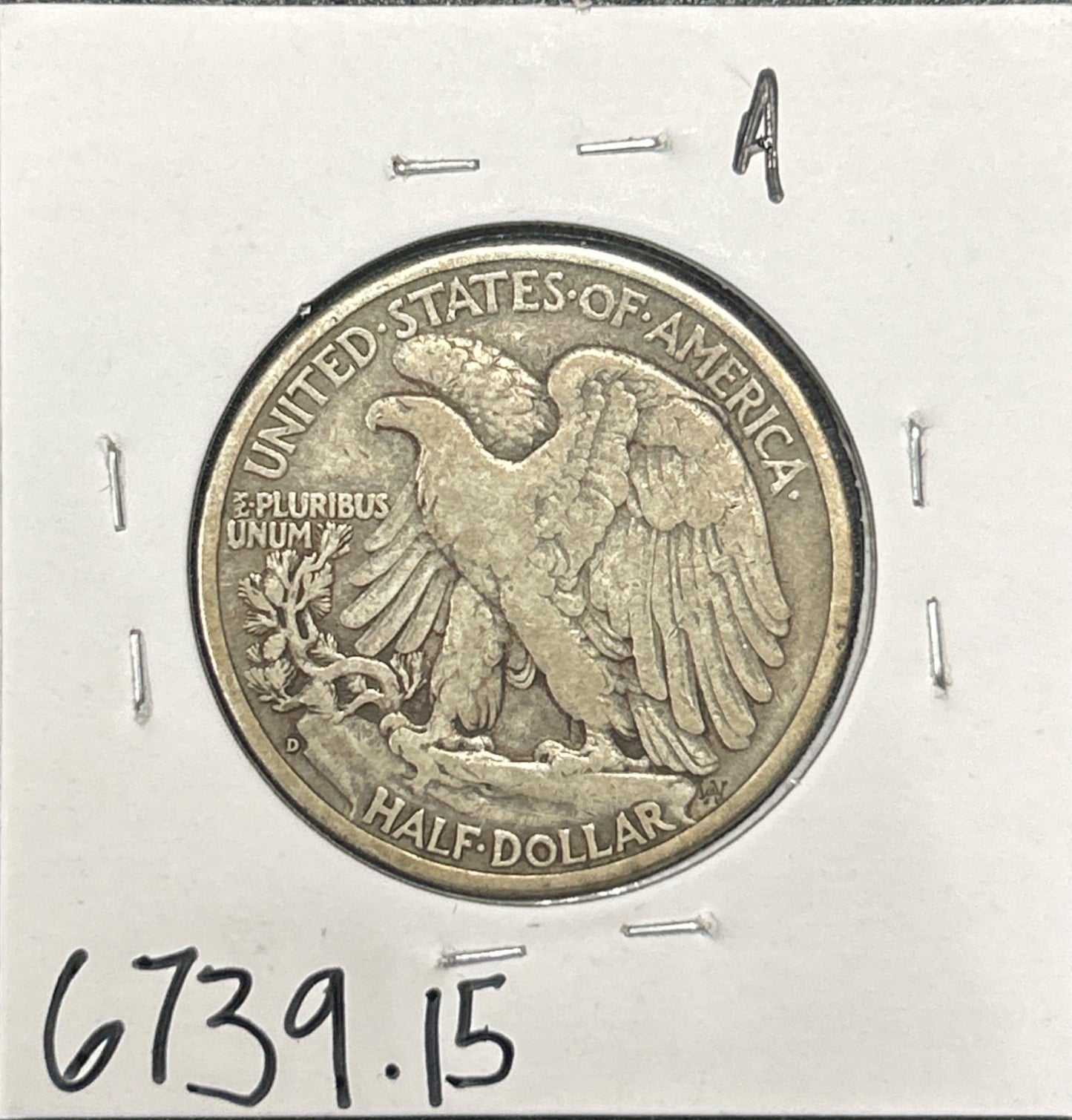 1938-D Walking Liberty Half 6739.15-A — Reverse
