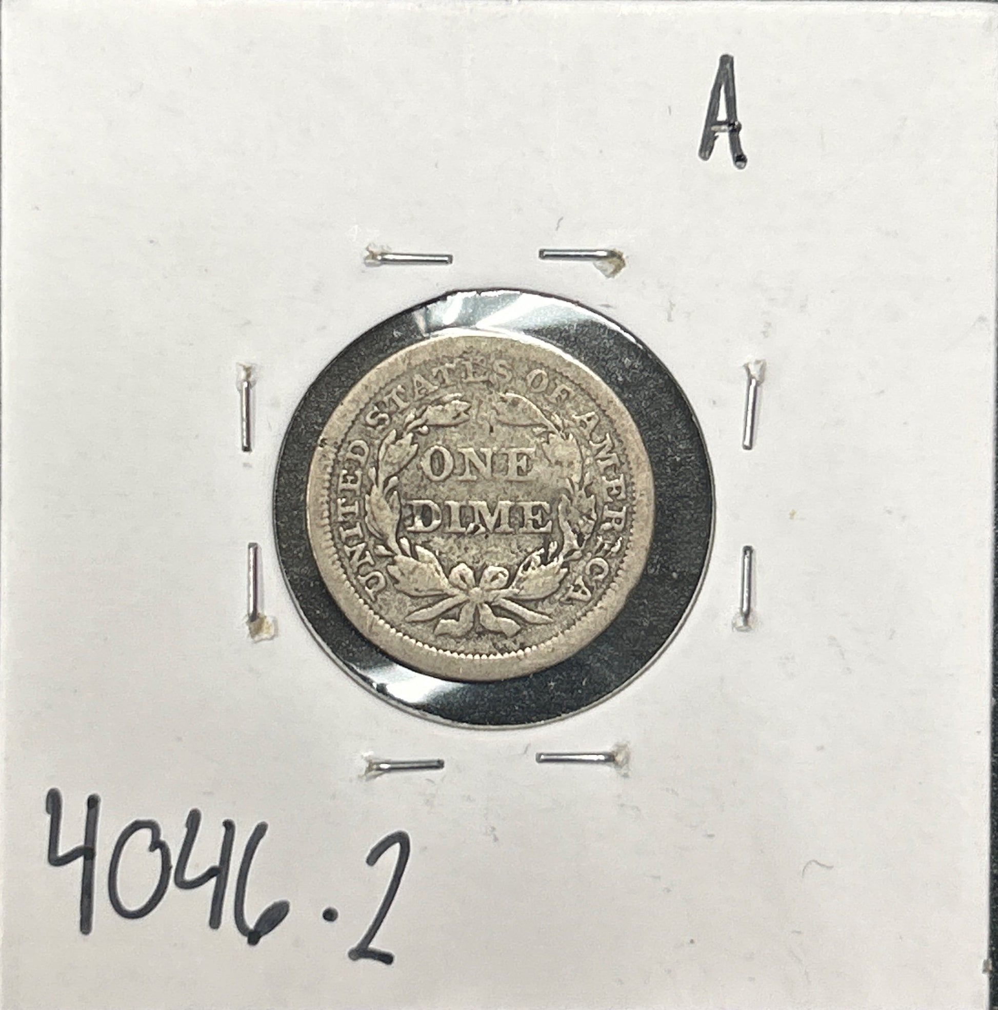 1854 Arrows Seated Dime 4046.2-A — Reverse