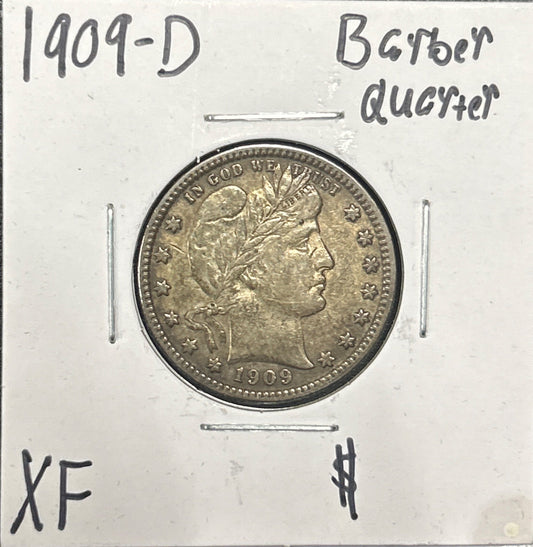 1909-D Barber Quarter 5448.D40-A — Obverse