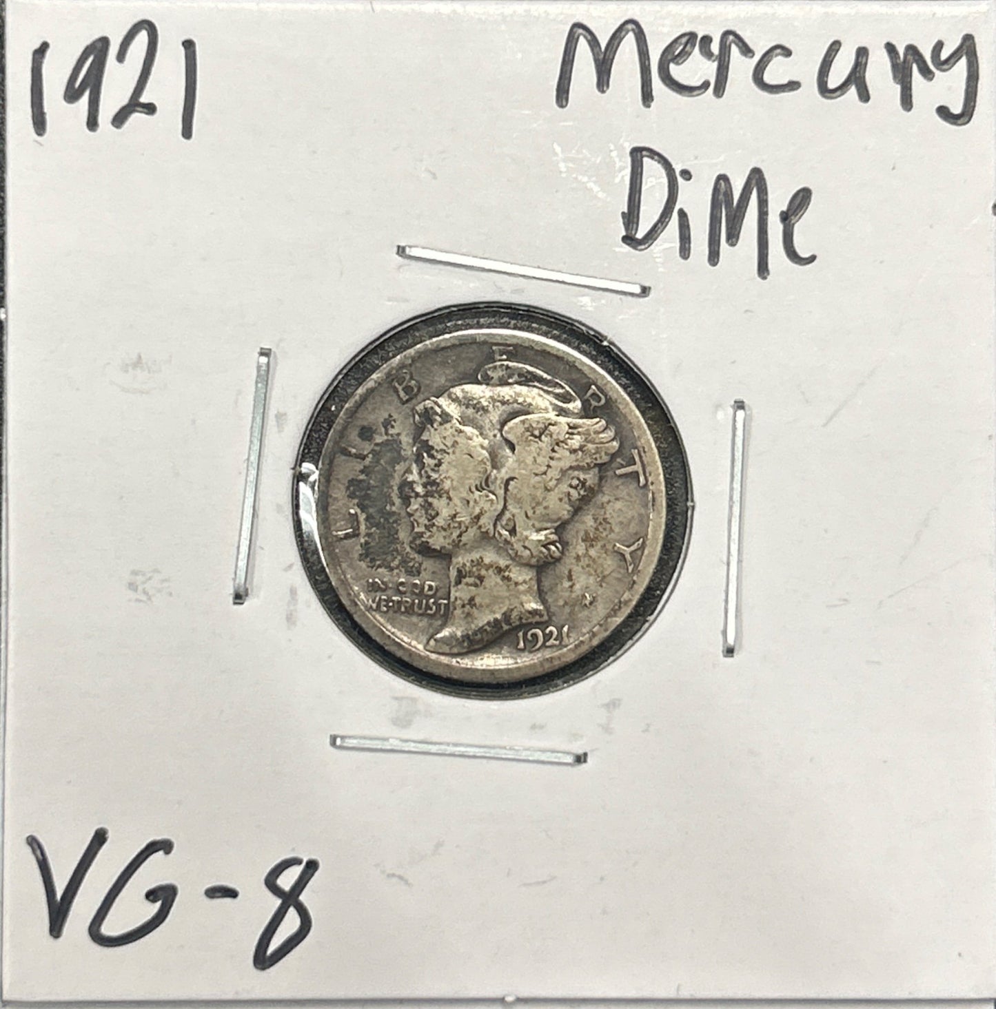 1921 Mercury Dime 4479.8-A — Obverse