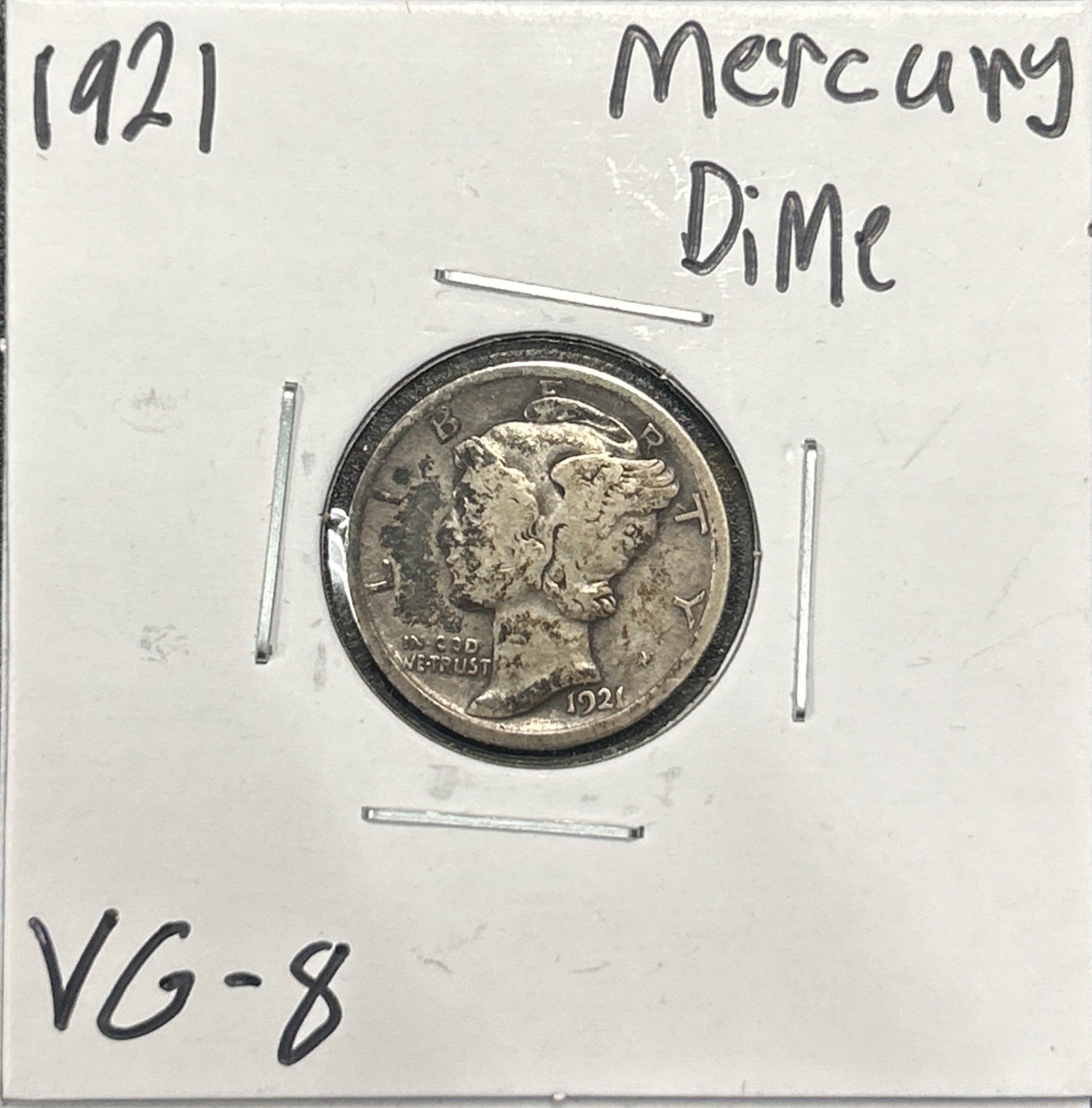 1921 Mercury Dime 4479.8-A — Obverse