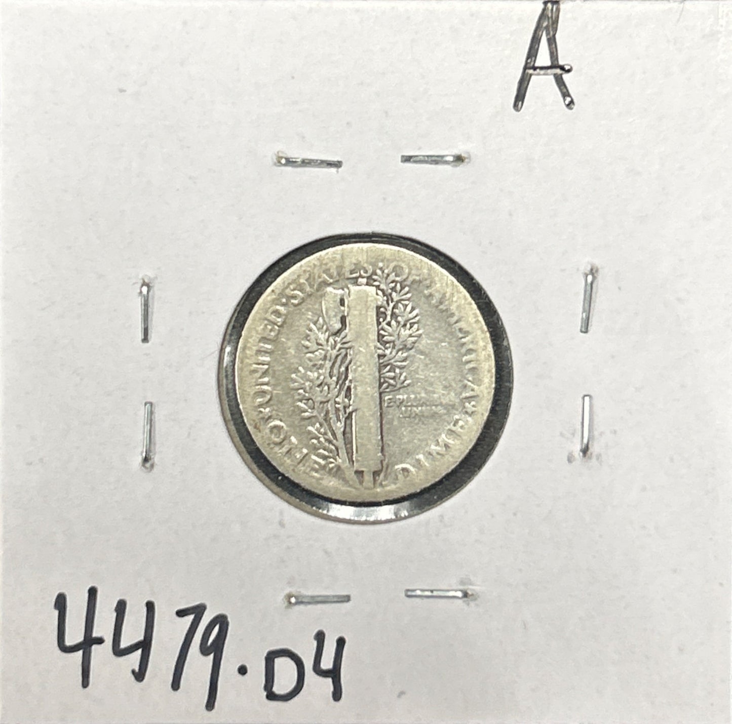 1921 Mercury Dime 4479.D4-A — Reverse