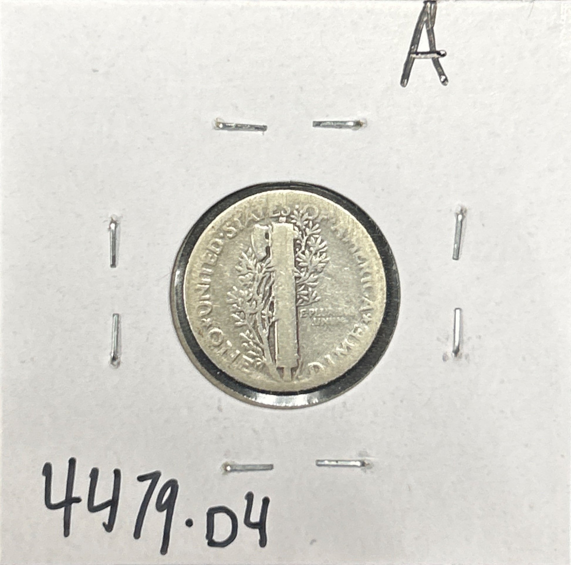 1921 Mercury Dime 4479.D4-A — Reverse