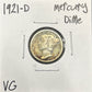 1921-D Mercury Dime 4543.D10-A — Obverse