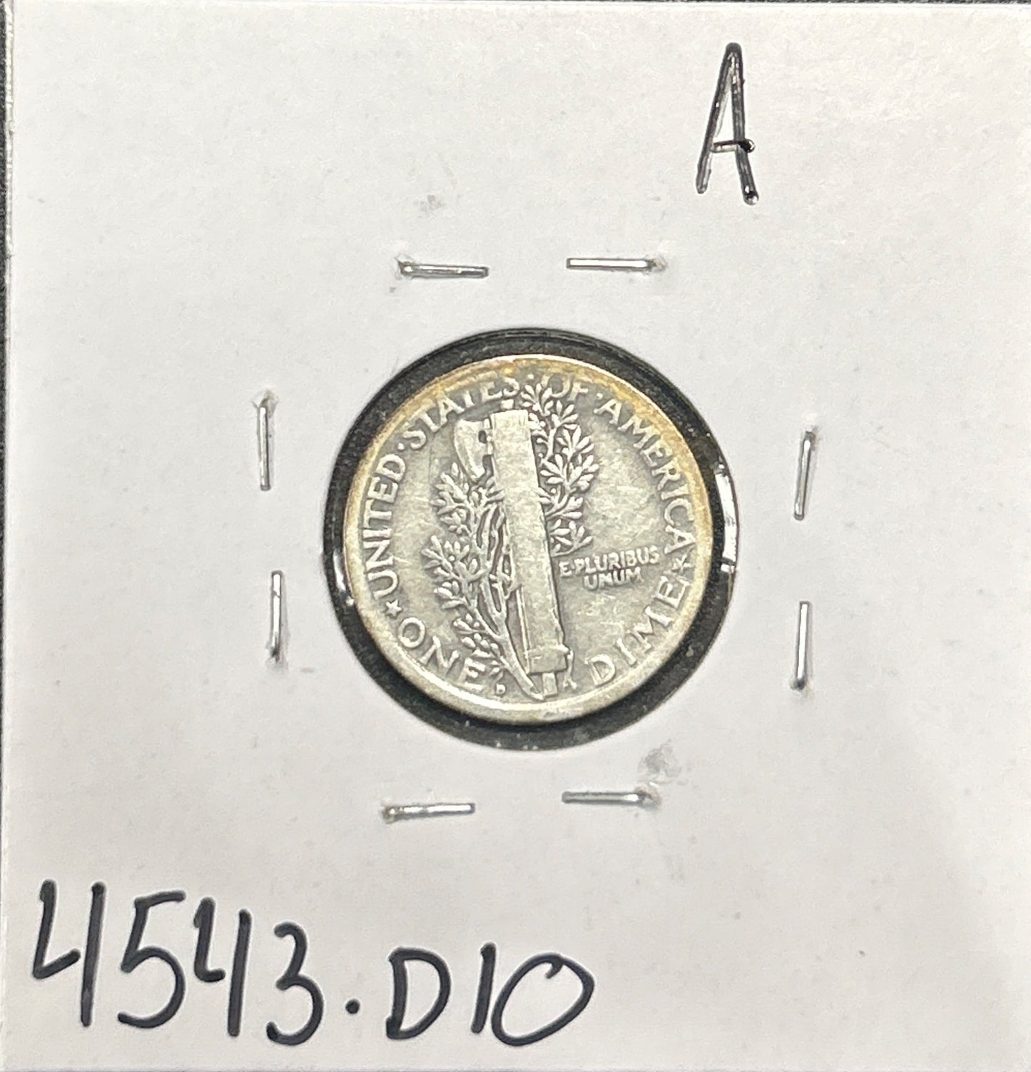 1921-D Mercury Dime 4543.D10-A — Reverse