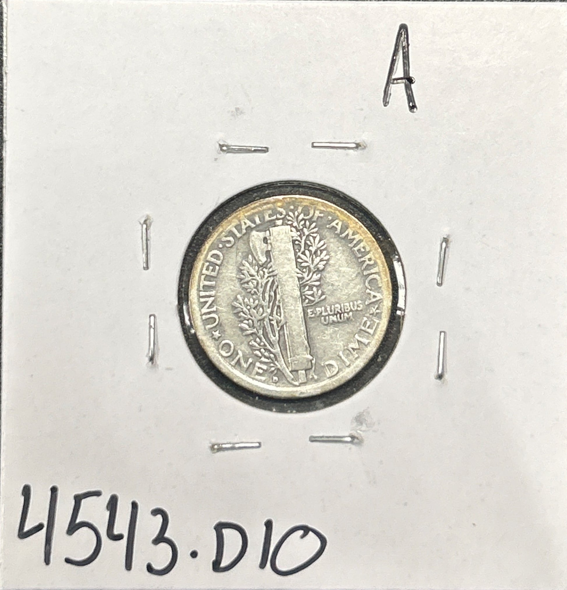 1921-D Mercury Dime 4543.D10-A — Reverse